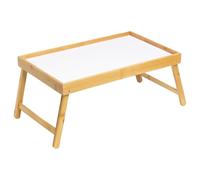 Alpina Bandeja de bambú con Patas Plegables - Bandeja de Madera para el Desayuno en la Cama o sofá - 50x30x22 cm - Ligero y Estable - Servir o Decoración