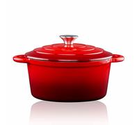 Alpina Cacerola de hierro fundido esmaltado Rojo 3,8 l