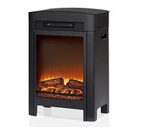 alpina Chimenea Esférica Eléctrica Lucerna - Chimenea Eléctrica Independiente con Calefacción - Estufa Eléctrica 1800-2000W - Efecto Llama Realista - Chimenea Eléctrica Compacta