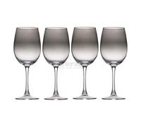 Alpina Copas de vino 360 ml – Transparente con efecto ahumado – 4 unidades