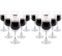 alpina Copas de Vino 6 Piezas - Vasos Plastico Duro de 200ml - Copa de Vino con Efecto Cristal - Vasos Plastico Duro Reutilizable - Lavable a Mano - Transparente (Paquete de 2)