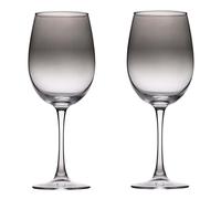 Alpina Juego de 4 copas de vino ahumadas, vajilla de cristal para tinto y blanco