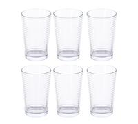 alpina Vasos de agua - Juego de vasos para beber - Juego de vasos de 6 piezas - Aptos para lavavajillas - 220 ml
