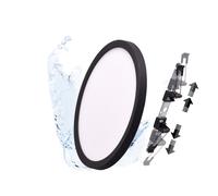 ALPINALUZ Downlight Ajustable Plafón LED Foco 18W IP44, Ø225mm Empotrable/Superficie, Color seleccionable 3000K/4000K/6000K, Ultra Fino 17mm, Adaptable Agujero Ø65-200mm Black