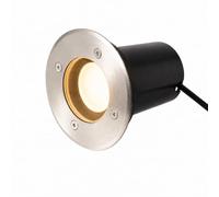 Alpinaluz Foco Empotrable Suelo Exterior GU10 IP67 Aro Inoxidable Ø12 cm | Foco de suelo redondo con aro de acero inoxidable y cristal para jardín, caminos, terrazas, patios, entradas y árboles