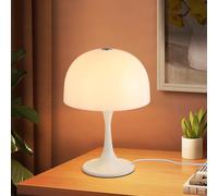 Alpinaluz Lámpara de Mesa Moderna MEDUSA - 3 Luces G9, Base Metálica Blanca, Pantalla de Acrílico de Alta Transmisión, Diseño Elegante para Dormitorio, Escritorio o Mesita de Noche