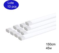 ALPINALUZ Luminaria Lineal LED 150cm 45W 5400lm, 6000K Blanco Frío, regleta y pantalla LED, alta eficiencia para oficina y hogar.