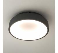 Alpinaluz Plafón LED Circular 28W 3500lm CCT 3000K-6000K D30 cm Gris | Difusor PC con marco metálico y selector CCT de 3 tonos para salón, dormitorio, comedor, pasillo, recibidor y escalera