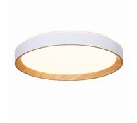 Alpinaluz Plafón LED de Techo Ø48 cm 40W con luz regulable CCT 3000K 4000K 6000K, acrílico blanco con efecto madera, diseño moderno y elegante para salón, dormitorio, cocina e interior