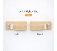 ALPINALUZ VIENA, juego de 2 apliques de pared, con luz de lectura de 3W y luz ambiental de 7W, temperatura de color 2700K, conexión USB y Type-C, fabricados en aluminio con apariencia de madera
