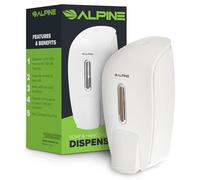 Alpine Industries Dispensador de jabón líquido y desinfectante de Manos, montado en Superficie, Capacidad de 800 ml (Blanco)