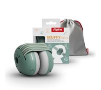 Alpine Muffy Baby - Cascos antiruido para bebés y niños pequeños hasta 36 meses - Protectores auditivos para niños y bebés - Cómodas orejeras evitan daños auditivos con banda antideslizante - Sage