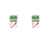 Alpino 12 Rotuladores de Colores | Punta Resistente de 3mm para Colorear | Tinta Súper Lavable y de Larga Duración | Estuche de Rotuladores de Colores Brillantes | Material Escolar (Paquete de 2)