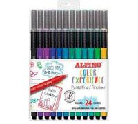 Alpino Rotuladores finos AR001039 – Multicolor, 24 piezas