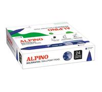 Alpino - caja de 24 bolígrafos dot retráctiles ? tinta azul - dise