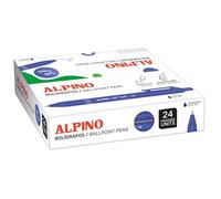 Alpino Caja de 24 Bolígrafos Soft Touch - Tinta Azul | Escritura Suave con Agarre Antideslizante Punta de 1 mm| Diseño Ergonómico y Funcional | Tinta de Secado Rápido