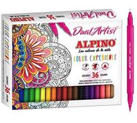 Alpino color experience 36 rotuladores dual artist - doble punta: punt