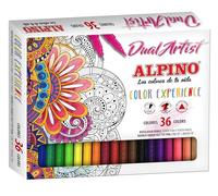 Alpino Rotuladores Color Experience Dual Artist – Doble punta (pincel y fina) – Caja x36