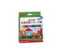 Alpino Ceras semiblandas DACSCOLOR – Para niños, suaves y cubrientes, Caja x24 colores