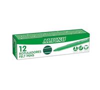 Alpino - Estuche 12 Rotuladores Stand. Verde Oscuro | Lavables para Niños | Brillantes | Ideal para la Escuela | Punta de Fibra Super Resistente y Tinta Segura a Base de Agua