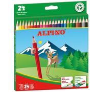 Alpino Pack de 24 Lapices de Colores Creativos - Mina de 3mm - Resistente a la Rotura - Bandeja Extraible - Colores Vivos y Brillantes Surtido