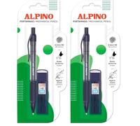 Alpino - Portaminas Dot - Diseño Ergonómico | Blíster de 1 Unidad | Grip Antideslizante para un Agarre Seguro | Punta Resistente para Escritura Fluida (Paquete de 2)