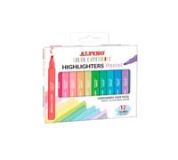 Alpino – Subrayadores Color Experience Pastel – Punta biselada 1-4 mm – Set de 12 colores