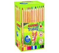 Alpino Lápices de colores Trimax Economy Pack 120 unidades triangulares mina resistente 5,4 mm