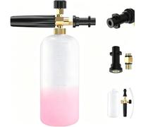 Alta presión con Espuma de Nieve, Ajustable cañón de Espuma Compatible con Karcher Serie K2/K3/K4/K5/K6/K7 Limpiador para Coche, Moto, 1 l Botella (con Cinta Impermeable)