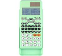 Altaudia Calculadora Científica de 417 Funciones, Tapa Protectora, Panel Solar, Batería LR44, Tamaño estándar, Medidas 16,5x8x1,5 cm, Pantalla LCD 96X31 píxeles, Ligera (Verde)