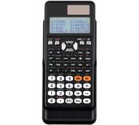 Altaudia Calculadora Científica de 417 Funciones, Tapa Protectora, Panel Solar, Batería LR44, Tamaño estándar, Medidas 16,5x8x1,5 cm, Pantalla LCD 96X31 píxeles, Ligera (Negro)