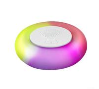 Altavoz de piscina flotante impermeable con luces LED inalámbrico para exteriores, dispositivo de fiesta, 17 cm