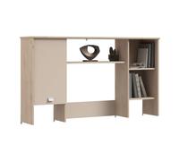 Altillo estantería para escritorio anello 3 estantes armario 1 puerta roble jackson y cashmere 138x78x28 cm