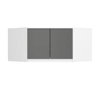 Altillo para armario akord s100 blanco 100 cm 2 puertas en gris grafito 3 estantes 100x50x55 cm