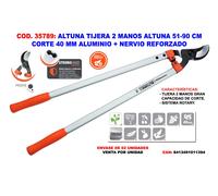 Altuna Finstock Tijera de Poda de Dos Manos 51-90cm Corte 40mm Aluminio+Nervio