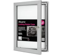 Aluanz Vitrina de Exterior DIN A3 con Cerradura - Panel de Anuncios Resistente a la Intemperie - Montaje en Pared para Oficina, Restaurante u Hotel - 420 x 297 mm
