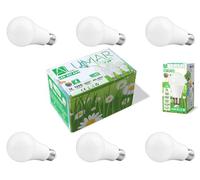 ALUMAR Pack 6 Bombillas LED E27 A60 12W Luz Blanco Frío 6500K de 12W (equivalente a 85W) 1200 Lúmenes, Bombillas de bajo consumo, Ángulo de haz de 180°, No Regulable, sin parpadeos. (6)