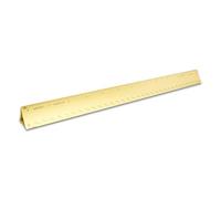 Alumicolor Báscula hueca de aluminio para escuela, oficina, arte y dibujo, oro, 12 pulgadas