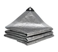 Aluminet Shade Cloth | Protector de pantalla de privacidad | Red de sombra de papel de aluminio, tela de sombra, red de sombra perforada densa y gruesa, cubierta de cochera de patio