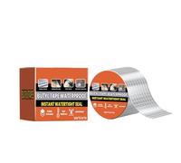 Aluminio Sellador Cinta Butilica,Ruban de Étanché de Butilo,Impermeable,Reparar Goteras y Grietas Superficiales en el Techo,1MM*5CM*1M