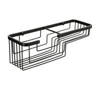 Tatay Estanteria Ducha Aluminio Rectangular | Incluye Tornillos | Compatible Sistema Sin Taladro (Quick Fix) | Resistencia Humedad | Moderno | Fácil Drenaje | 12x11,5x37 cm - Modelo Aluminium - Negro