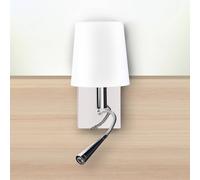 Aluminor Aplique de pared Asset con lámpara de lectura y puerto USB