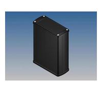 Aluminum housing for electrical box, black, dimensions 145 x 105.9 x 45.8 mm, compatible with PCB up to 135 x 100.5 mm, made of durable aluminum, includes 8 screws for installation, perfect for electr