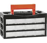 Alutec 66009 - Maletín de herramientas (128 x 34 x 68 mm, 12 compartimentos)