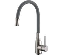Alveus Mintas - Grifo de fregadero con brazo flexible, acero inoxidable cepillado, gris 1144430