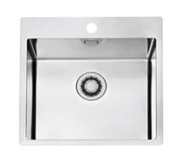Alveus Pure - Fregadero 52x53 cm, cierre rápido, acero inoxidable 1149513