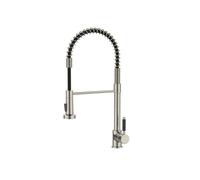 Alveus Urban - Grifo de fregadero con brazo flexible y ducha, acero inoxidable/negro mate 1150886