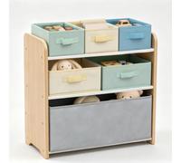 ALVIX Estantería para juguetes con 6 cajas de almacenamiento, organizador | Cajas extraíbles para juguetes, estantería infantil, estantería de almacenamiento para habitación infantil y sala de juegos