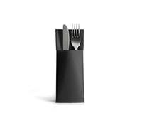 Alvotex Airlaid 50 Servilletas para cubertería, desechables, 32 x 40 cm, color negro