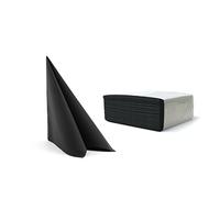 Alvotex Chic Airlaid 50 - Servilletas Desechables (40 x 40 cm), Color Negro